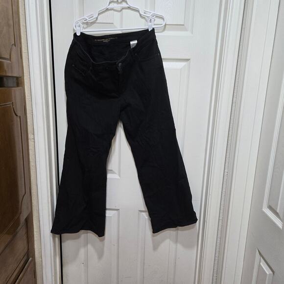 Chicos jeans womens size 16P black so slimming girlfriend flare jeans denim - Picture 9 of 9